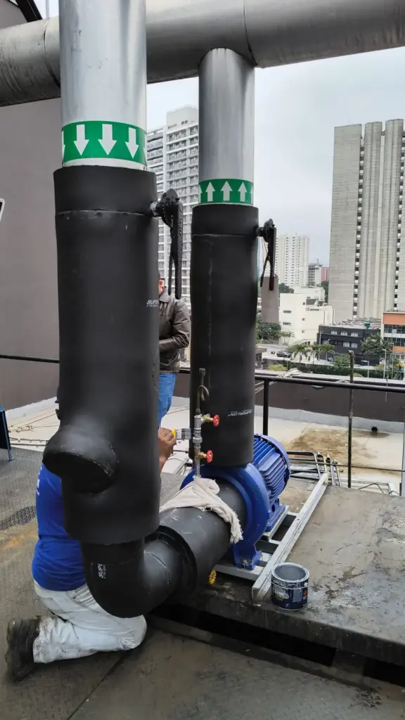 infraestrutura hidráulica para HVAC