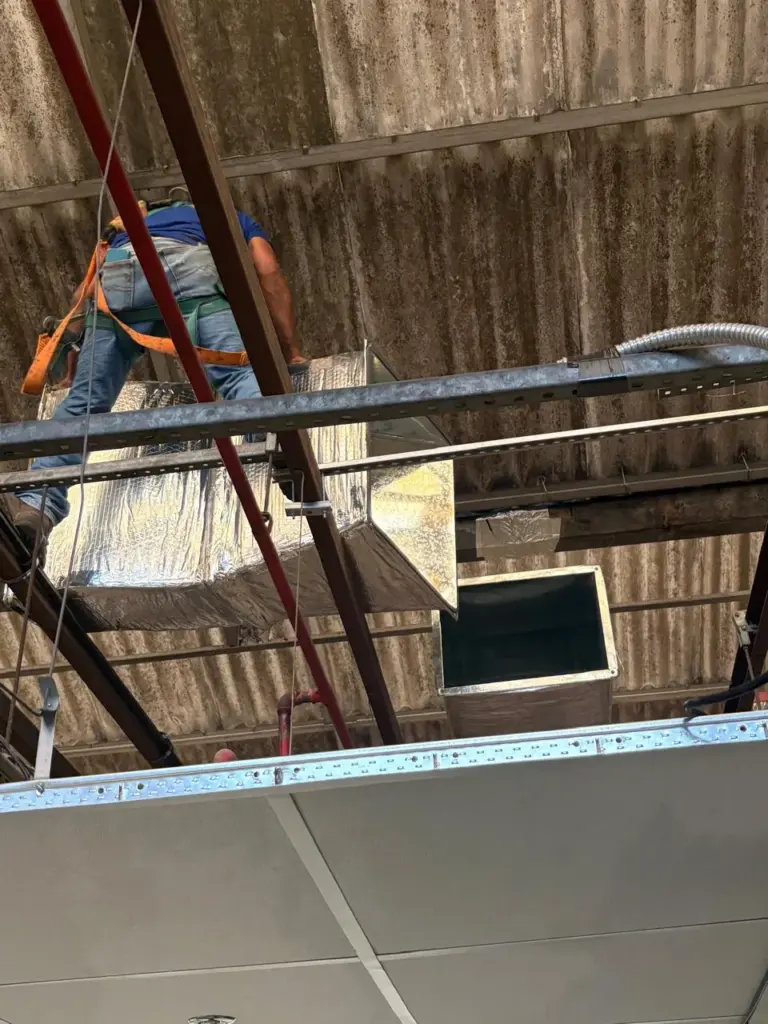 projeto de rede de dutos HVAC